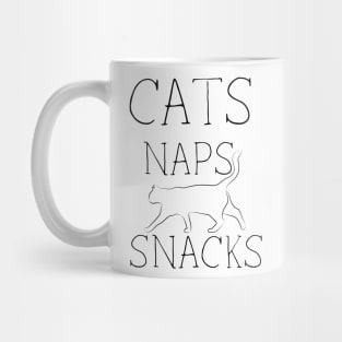 Cats, Naps And Snacks Mug